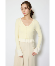 ペプラムキャミセットニットカーディガン