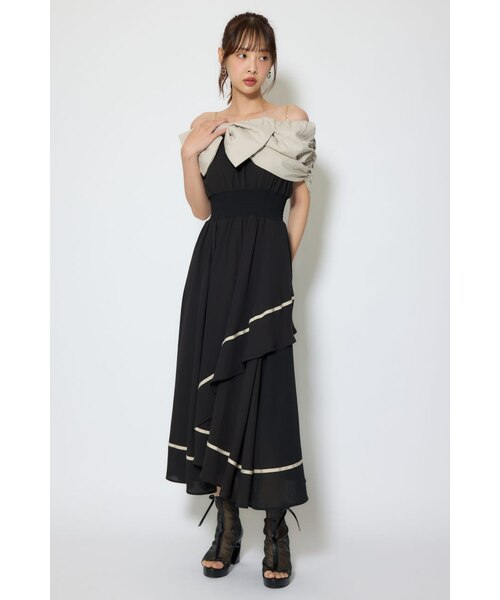 フロントビッグリボンフレアワンピース｜リエンダの通販｜&mall