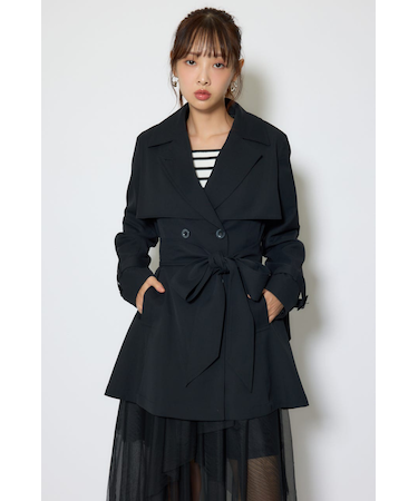 フラップフレアトレンチコート