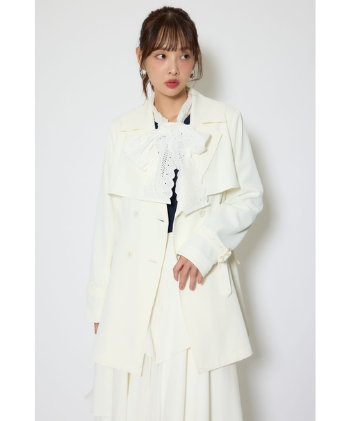 フラップフレアトレンチコート