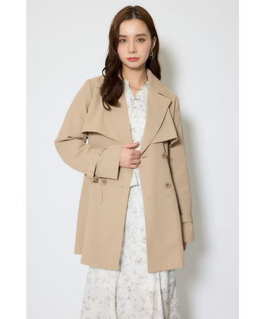 フラップフレアトレンチコート