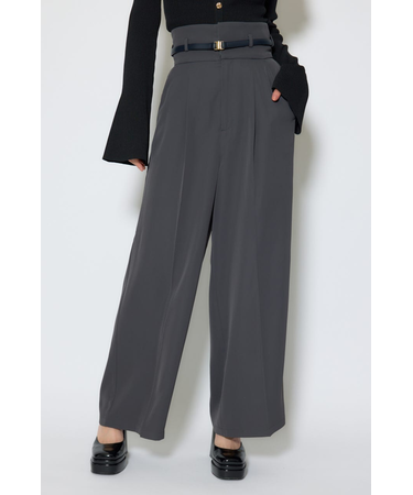 ベルトポイントハイウエストワイドパンツ