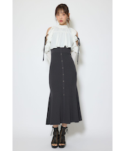 オープンショルダーフリルニットセットワンピース