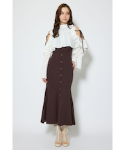 オープンショルダーフリルニットセットワンピース