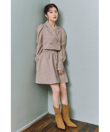 テーラードデザインミニワンピース