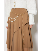 フェイクパールセットチェーンベルト