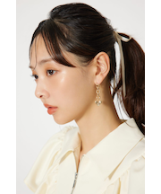 ニュアンスハートプレートピアス