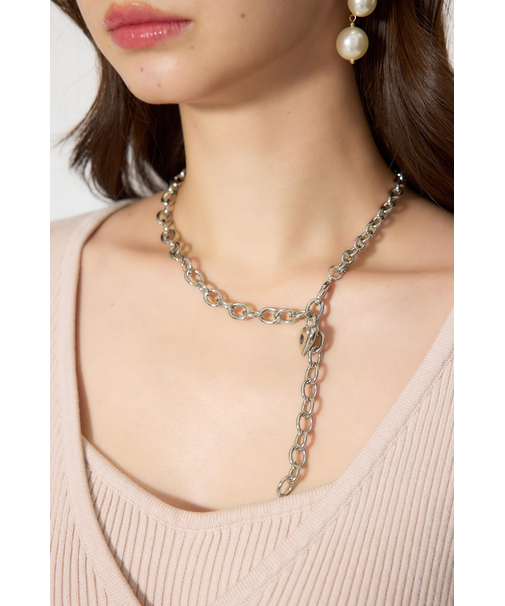 ニュアンスハートプレートネックレス