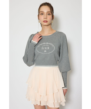 ロゴニットトップス