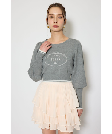 ロゴニットトップス