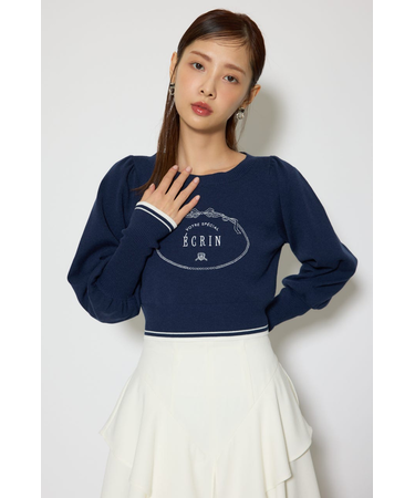 ロゴニットトップス