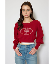 ロゴニットトップス