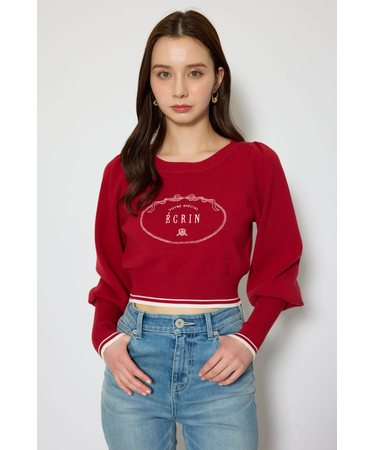 ロゴニットトップス