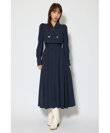 テーラードデザインロングワンピース