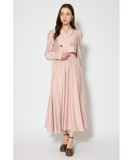 テーラードデザインロングワンピース