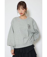 バックレースアップスウェットトップス