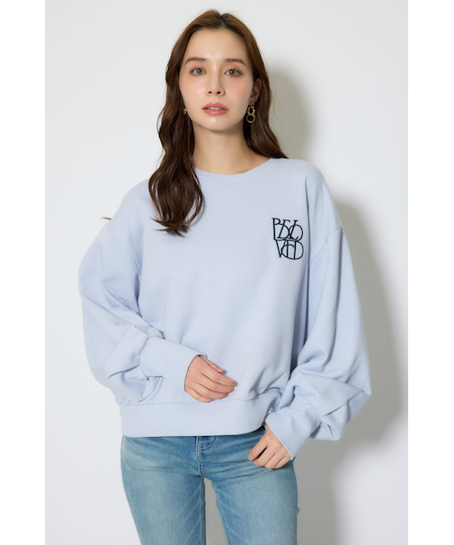 バックレースアップスウェットトップス