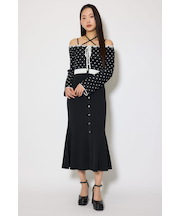 リボンカーデセットマーメイドニットワンピース