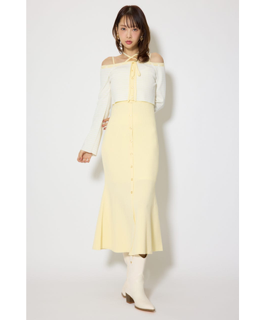 ボーダーカーデセットマーメイドニットワンピース