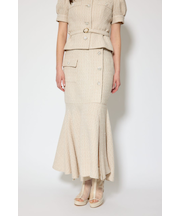 ラップスリットツイードマーメイドスカート