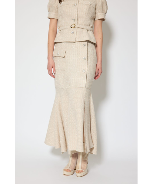 ラップスリットツイードマーメイドスカート