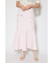 ラップスリットツイードマーメイドスカート