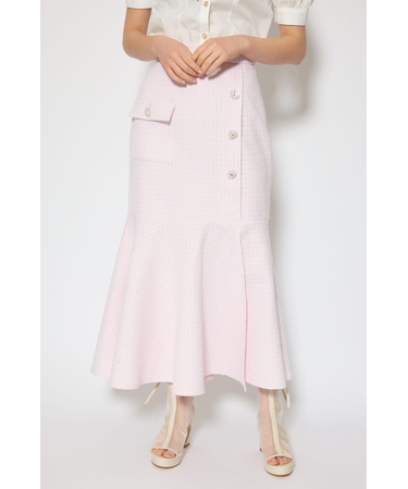 ラップスリットツイードマーメイドスカート