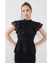 【森香澄さん着用】バックリボンフリルブラウス