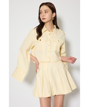 ワークディティールクロップドシャツ