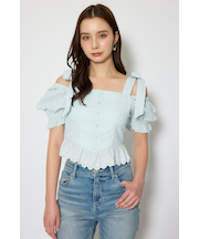 コットンレースブラウス