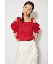 コットンレースブラウス