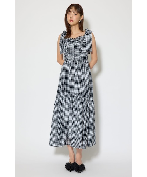森香澄さん着用】リボンディティールティアードキャミワンピース