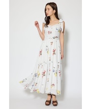 【森香澄さん着用】リボンディティールティアードキャミワンピース