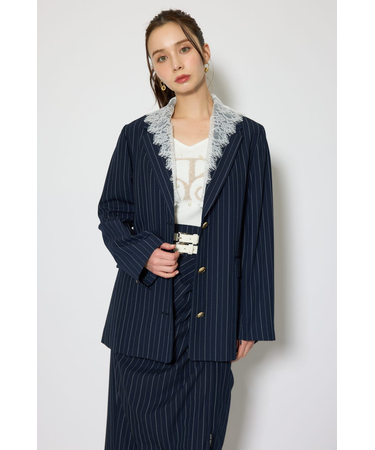 レースディティール2WAYテーラードジャケット