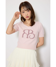 ジャガードRニットトップス