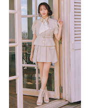 サイドラップツイードスコートショートパンツ