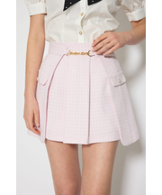 サイドラップツイードスコートショートパンツ