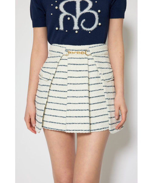 サイドラップツイードスコートショートパンツ