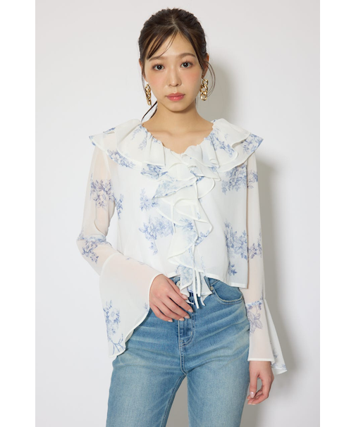 フリルカラートップス