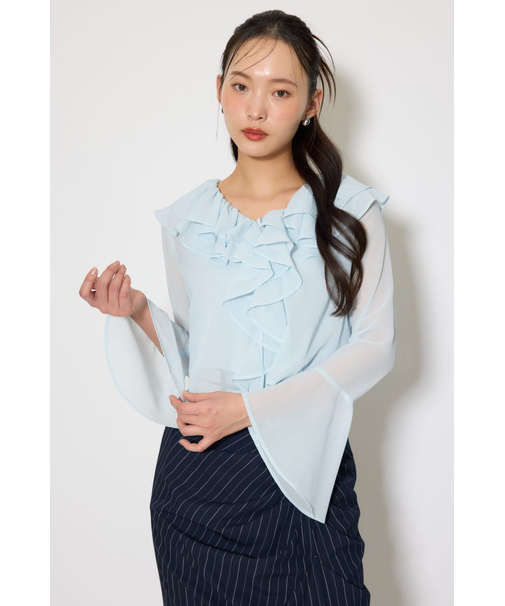 フリルカラートップス