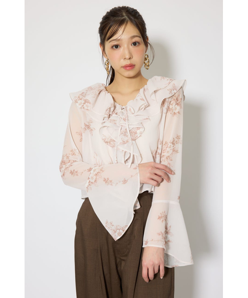 フリルカラートップス