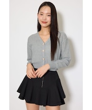 柄編みシアーカーディガン