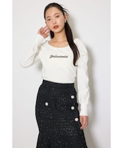 オフショルカットロングTシャツ