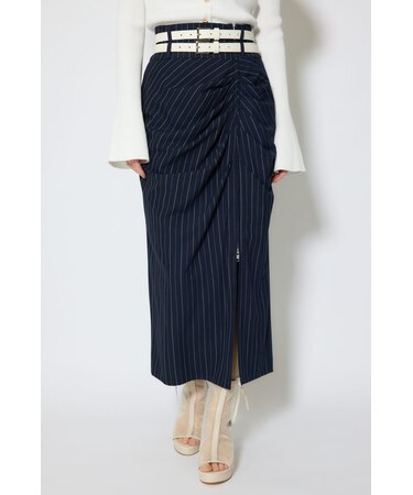 ダブルウエストデザインロングスカート