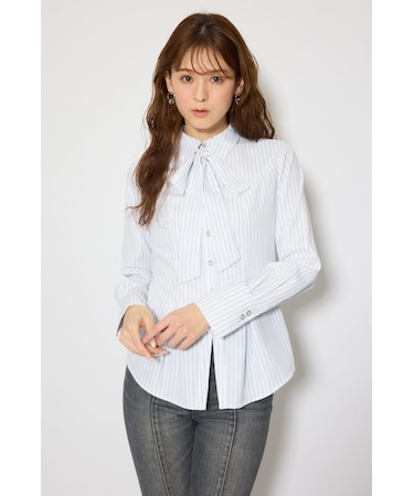 ウエストシェイプボウタイシャツ