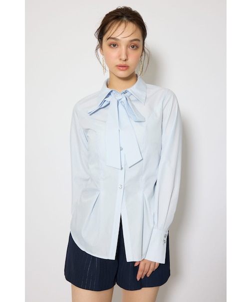 ウエストシェイプボウタイシャツ