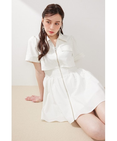 【伝説のバズりワンピ・EC先行発売】バストフレアミニワンピース