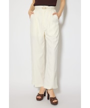 ベルト付き美ラインジャストウエストパンツ