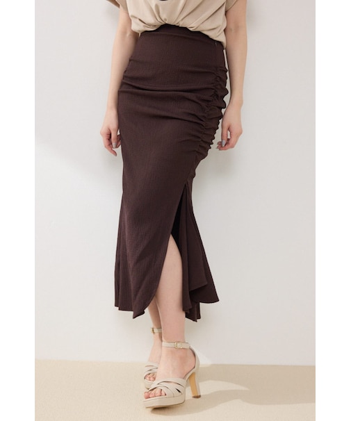 【EC先行発売】ギャザーマーメイドジャストウエストスカート