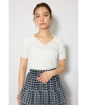 BIGカラーニットトップス